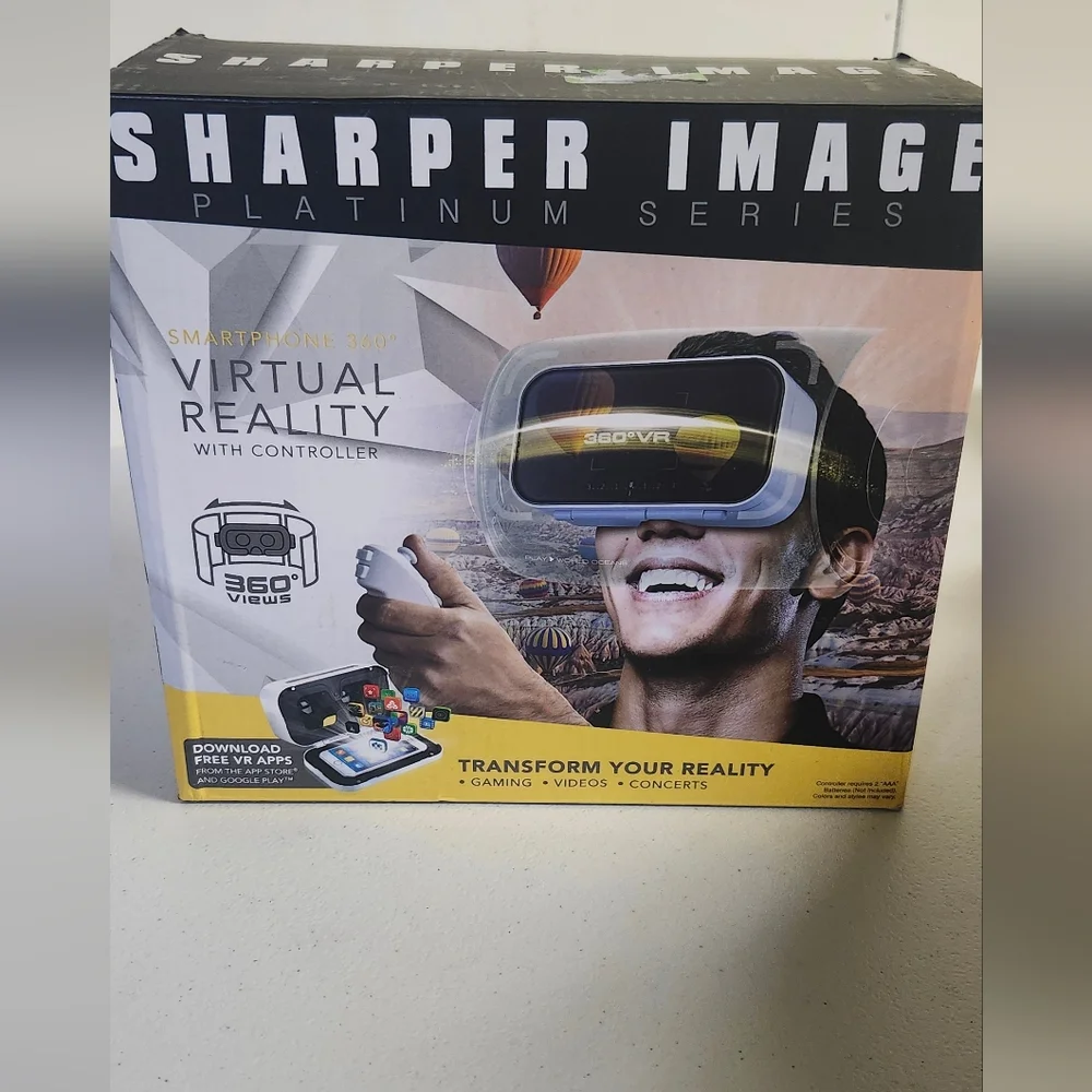 Sharper Image Platinum Series VR Headset - Black and White